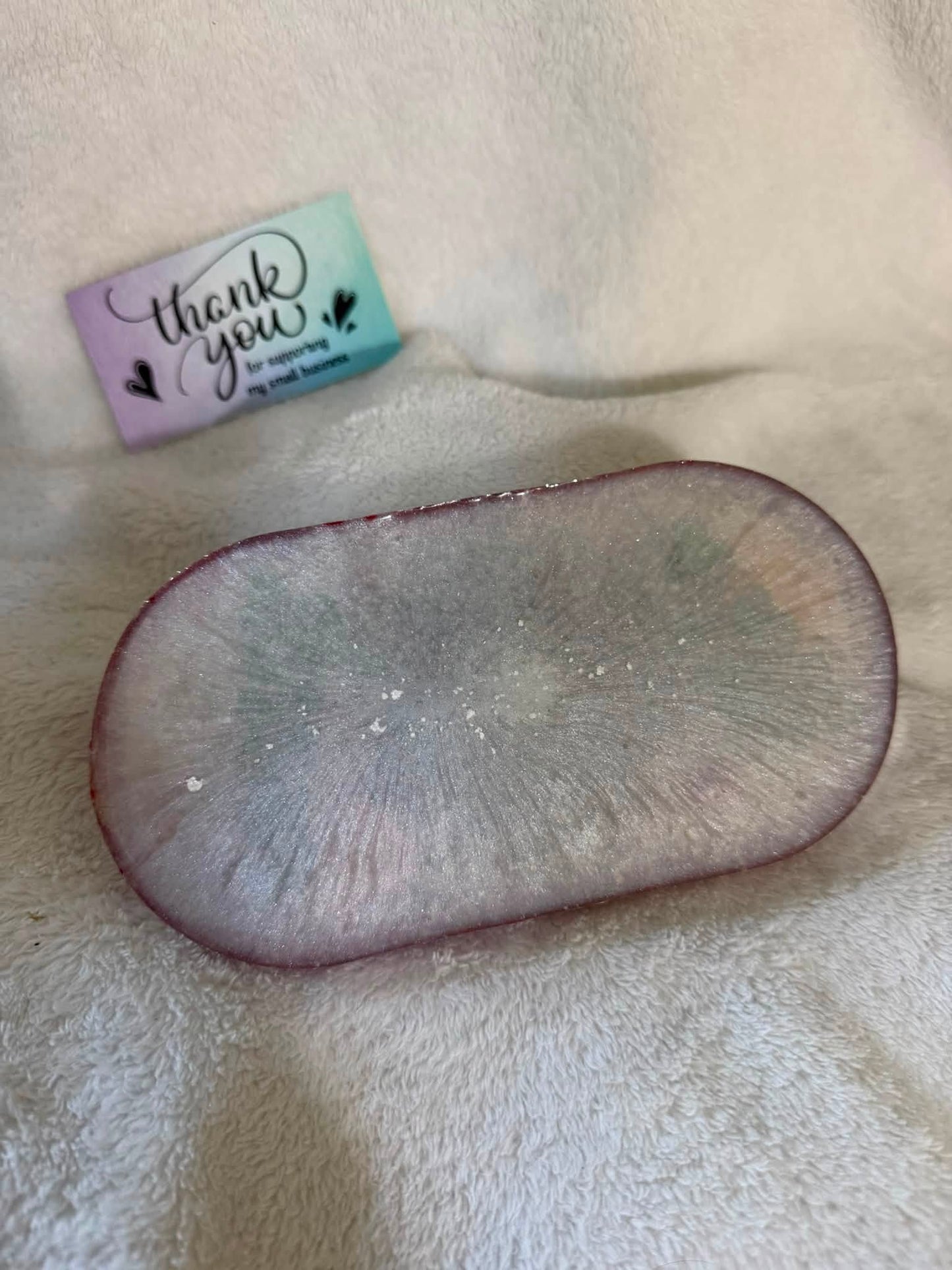 Pressed Cosmos & Leatherleaf Fern Gold Trinket Tray