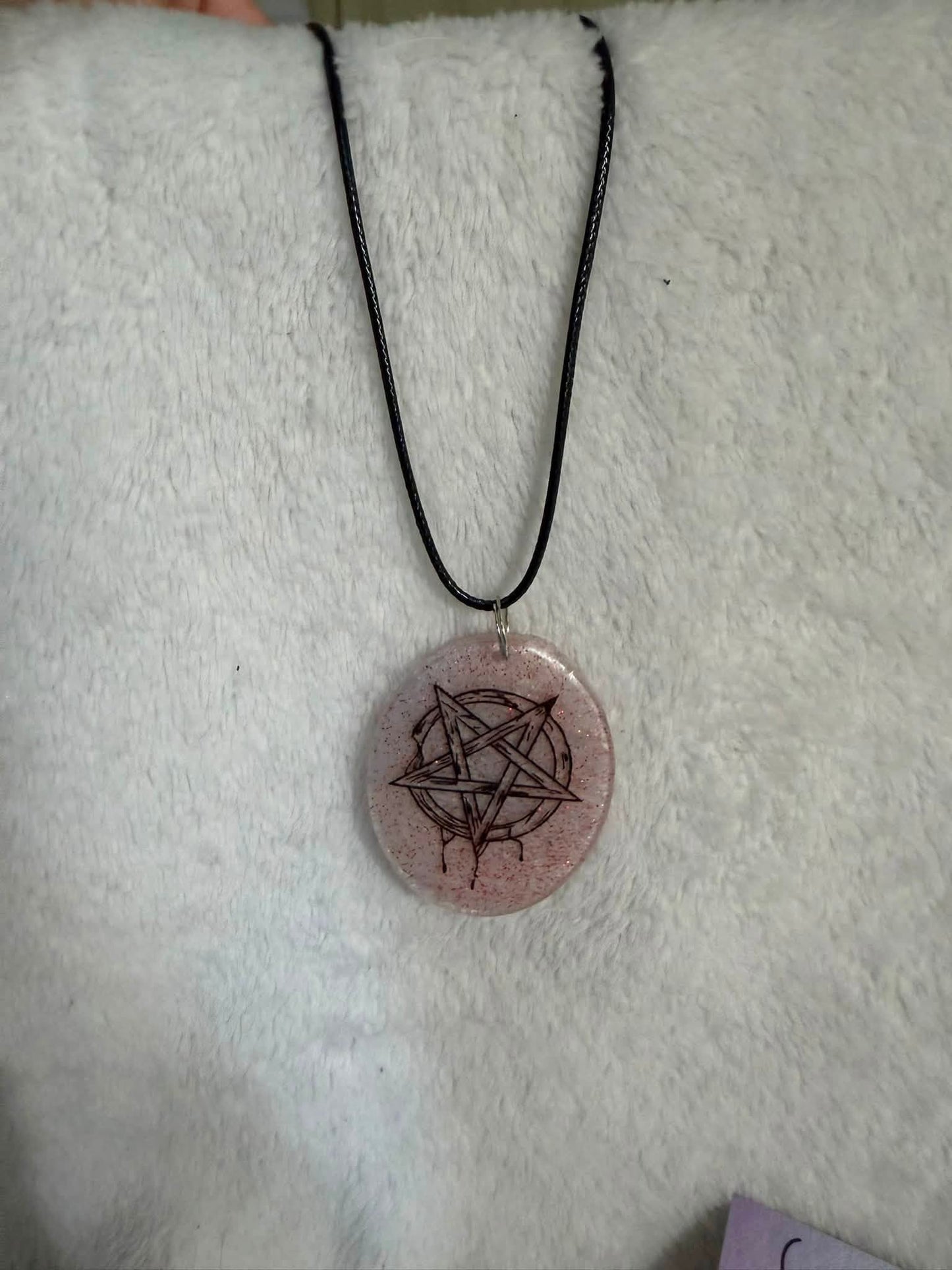 Witchy Pentagram Rose Gold Pendant Necklace