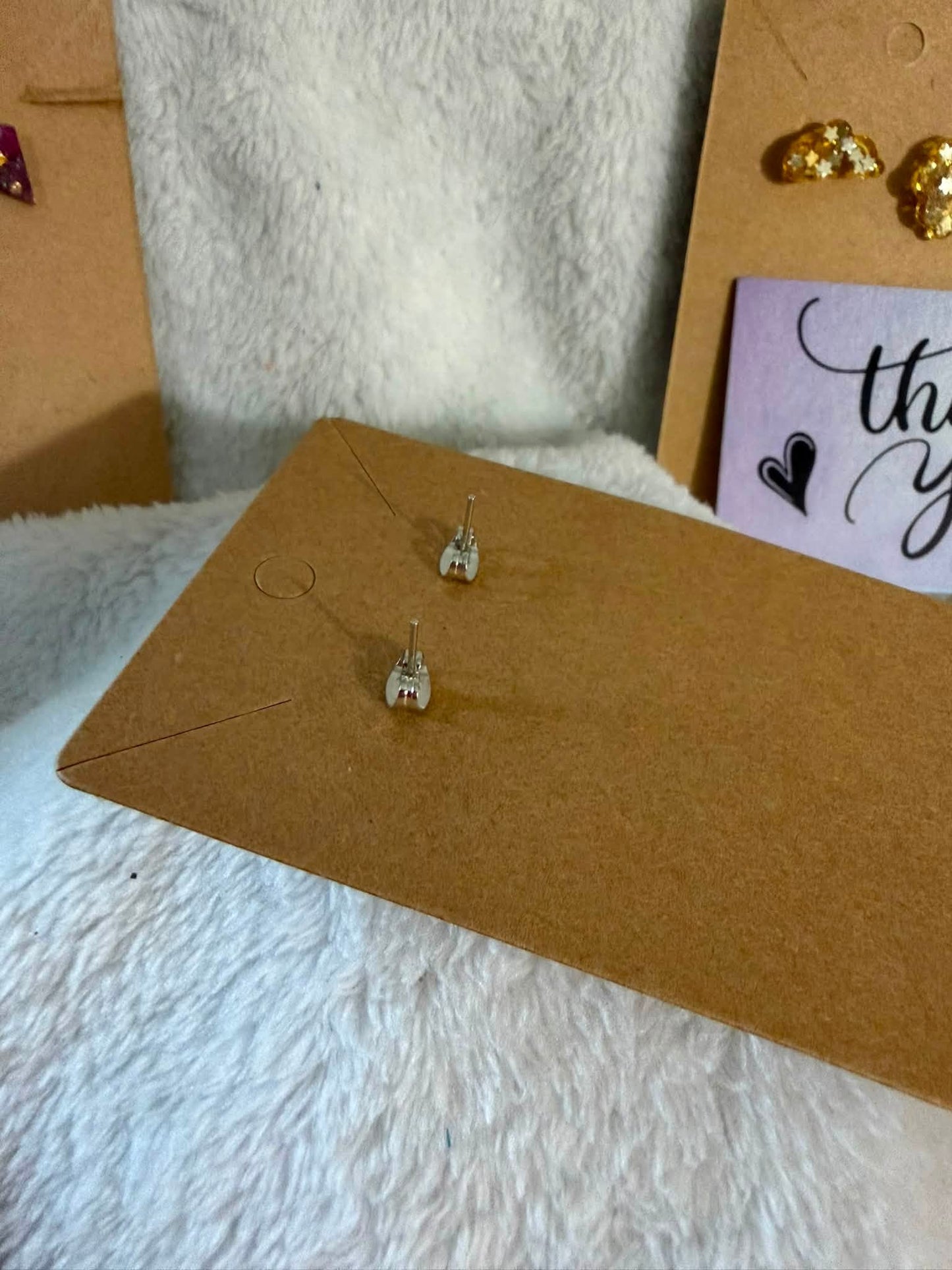 Black & Burgundy Butterfly Stud Earrings