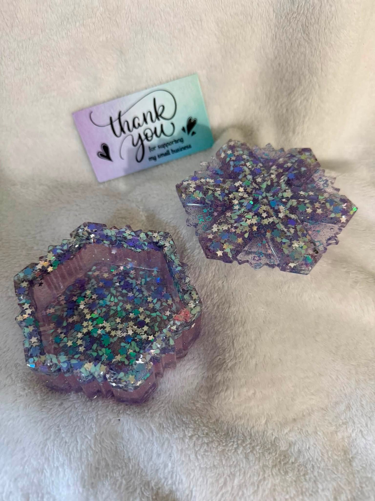 Purple & Silver Snow Queen Jewelry Box