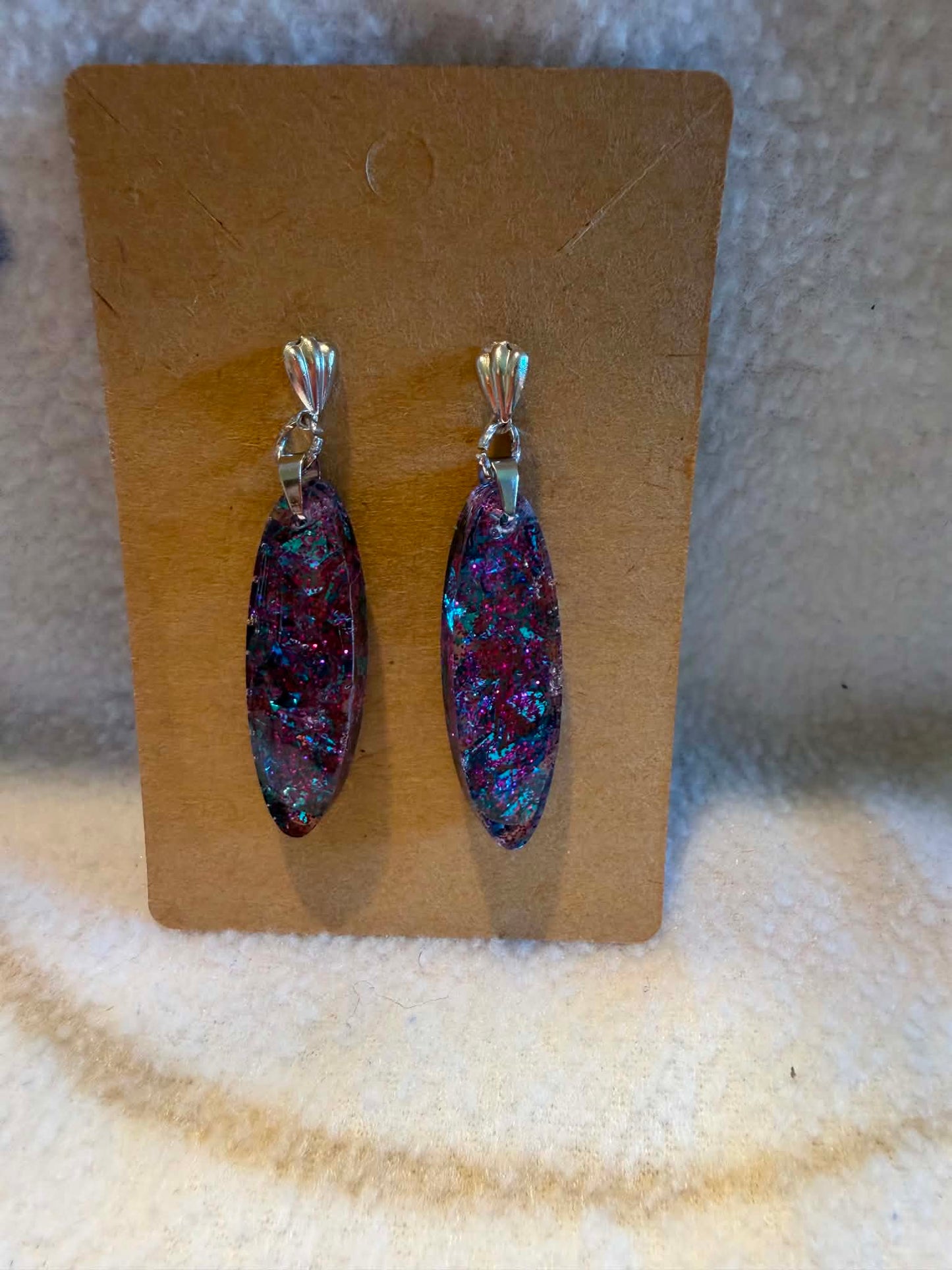 Glitter Confetti Resin Dangle Earrings