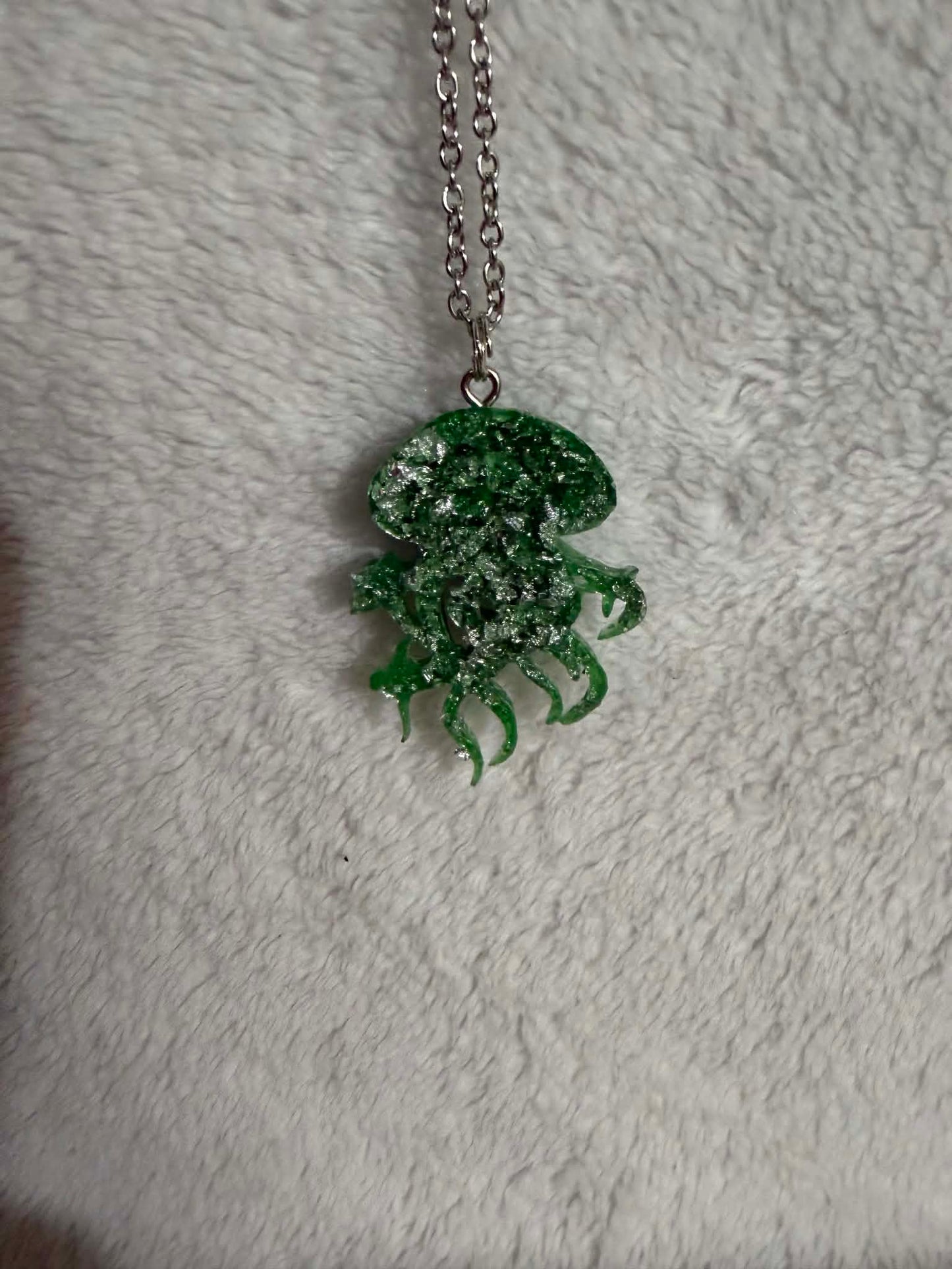 Ocean Shimmer Octopus Resin Necklace