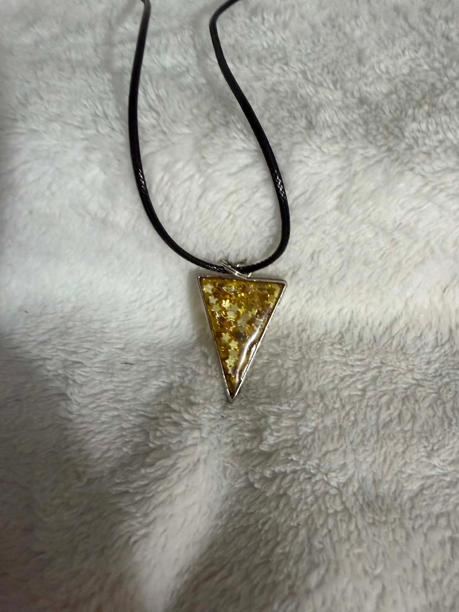 Triangle Resin Pendant Necklaces