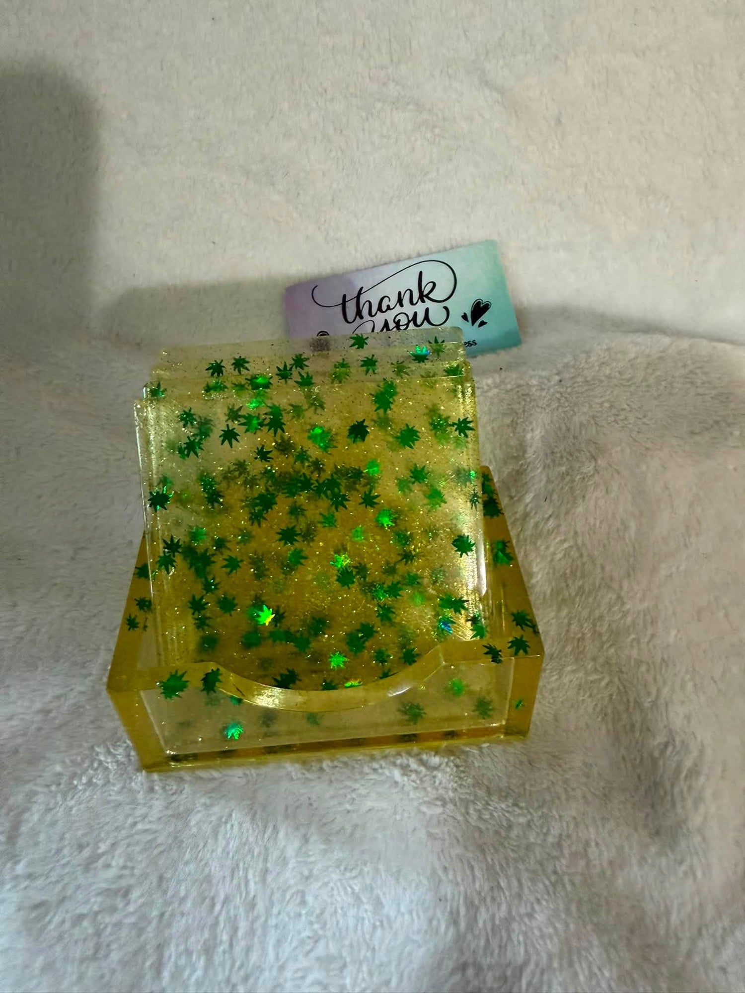 Square Coasters with Rectangular Holder