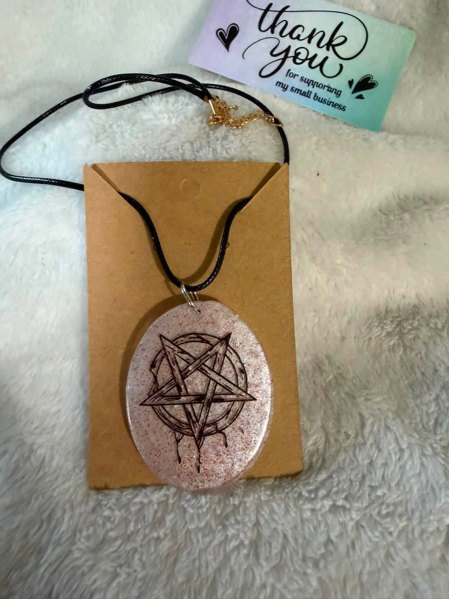 Oval Resin Pendant Necklaces