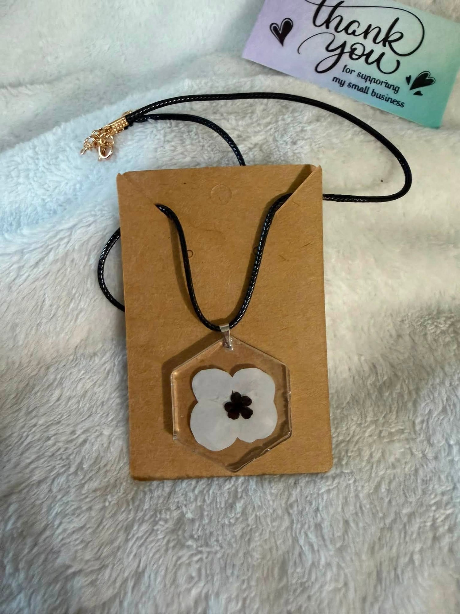 Hexagon Resin Pendant Necklaces