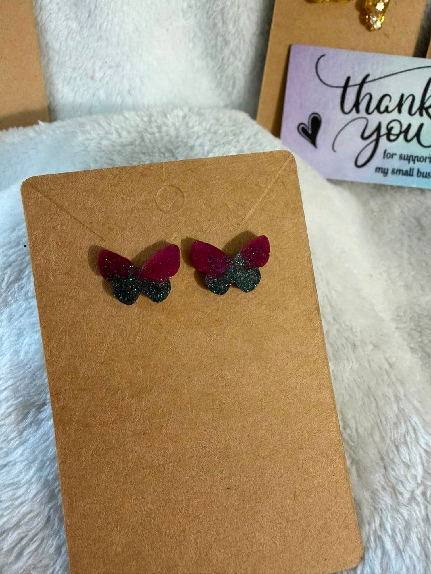 Handcrafted-Resin Stud Earrings