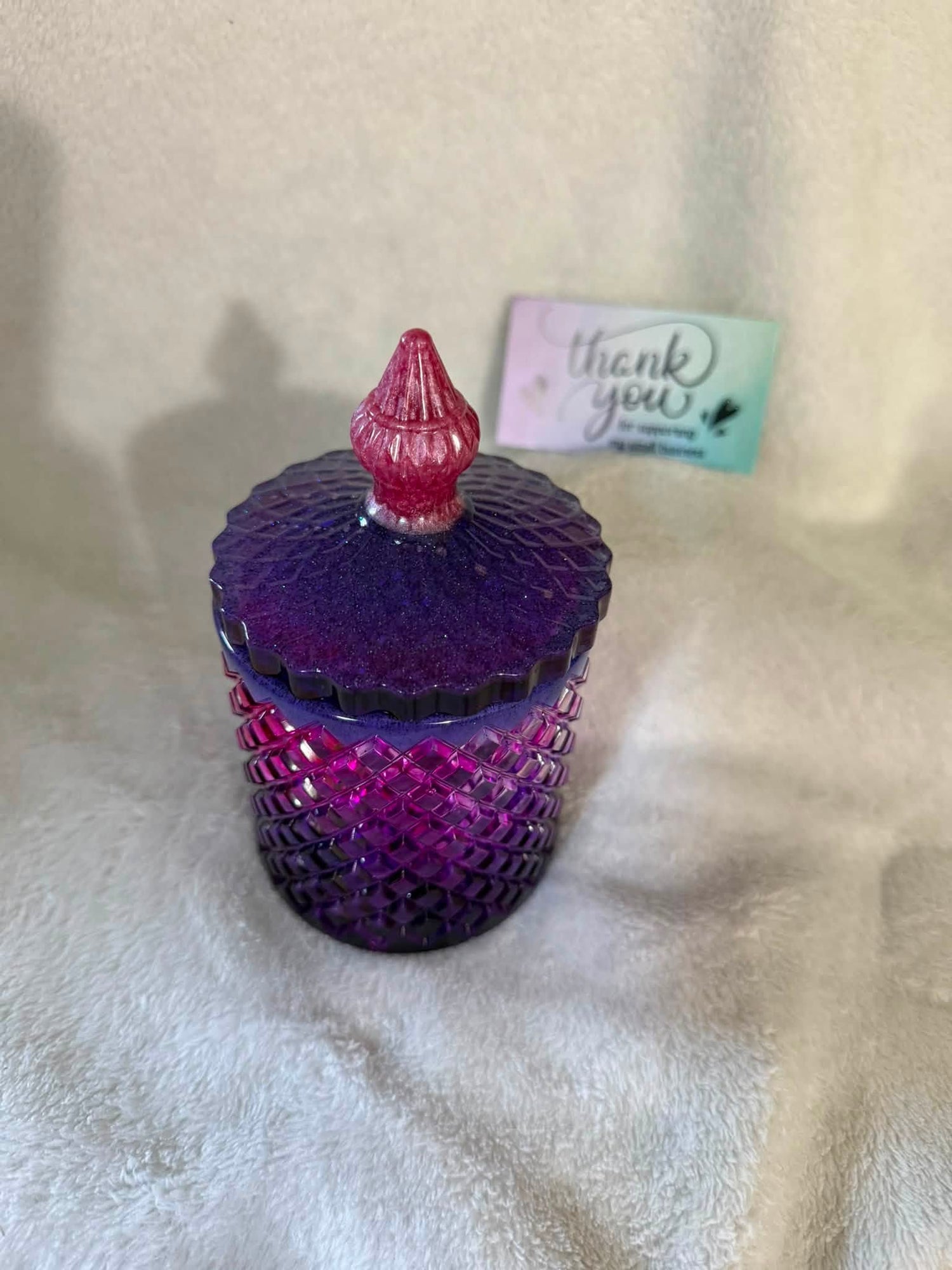 Diamond Faceted Decor Jars with Lid