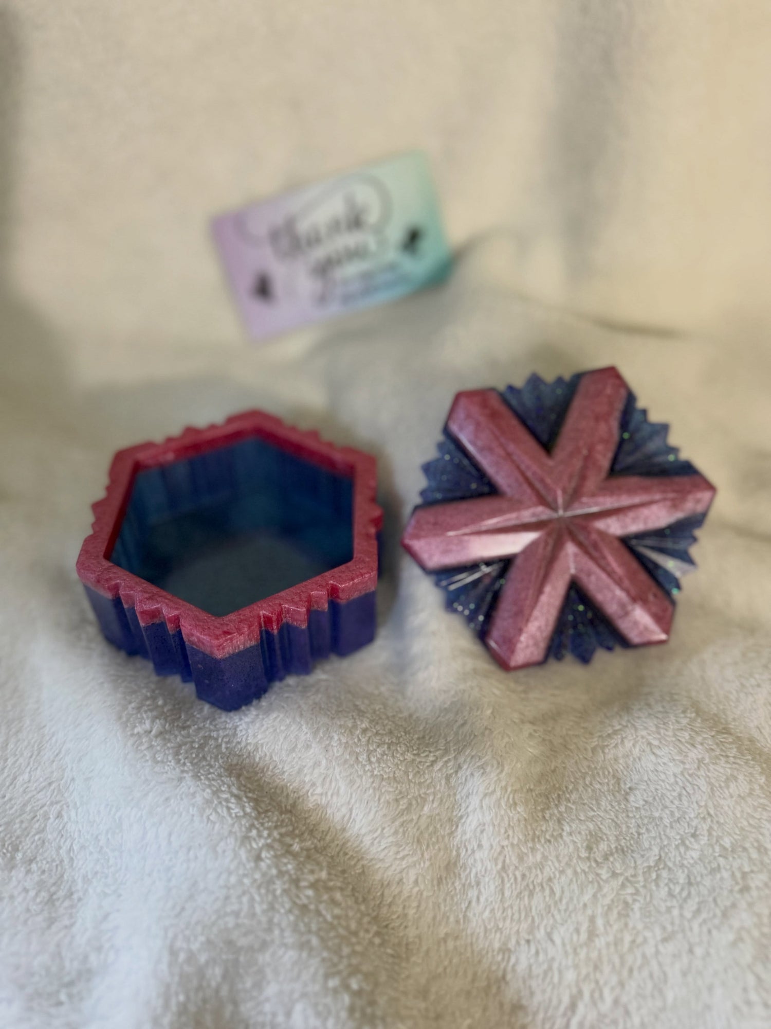 Snowflake Hexagon Jewelry Boxes