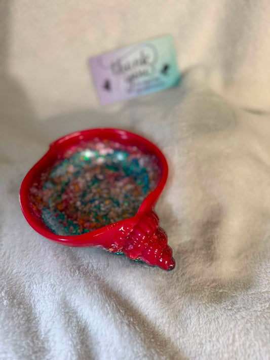 Holographic Conch Seashell Trinket Bowl