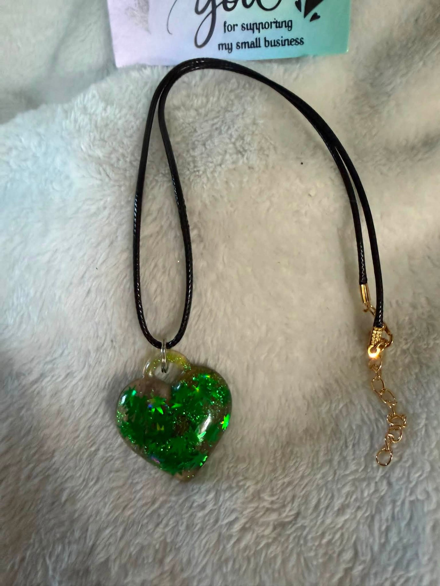 Botanical Leaf Heart Pendant Necklace