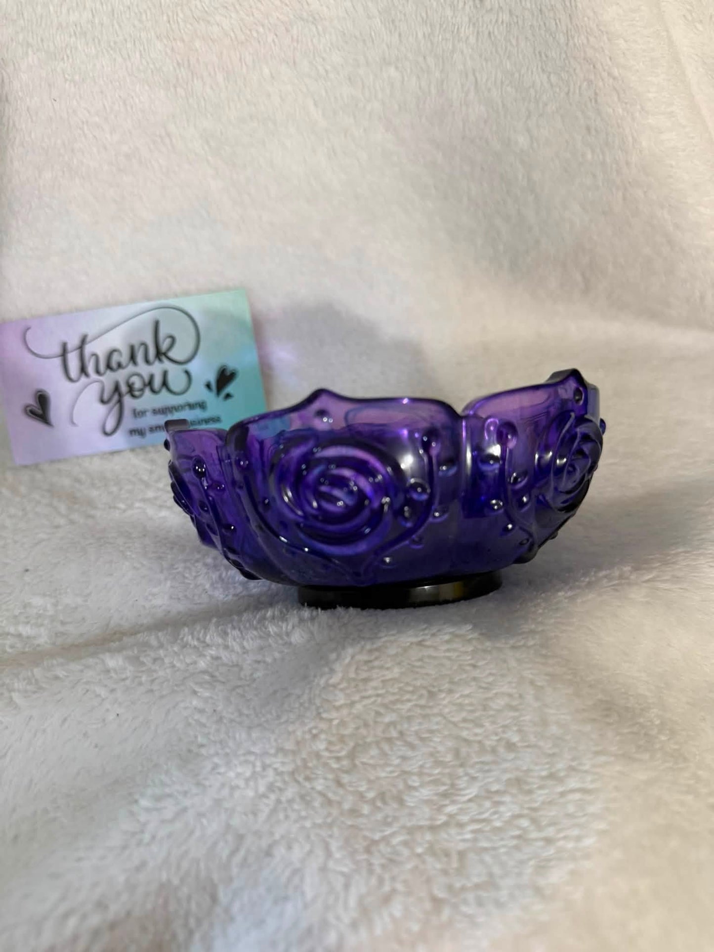 Purple & Blue Rose Lotus Bowl