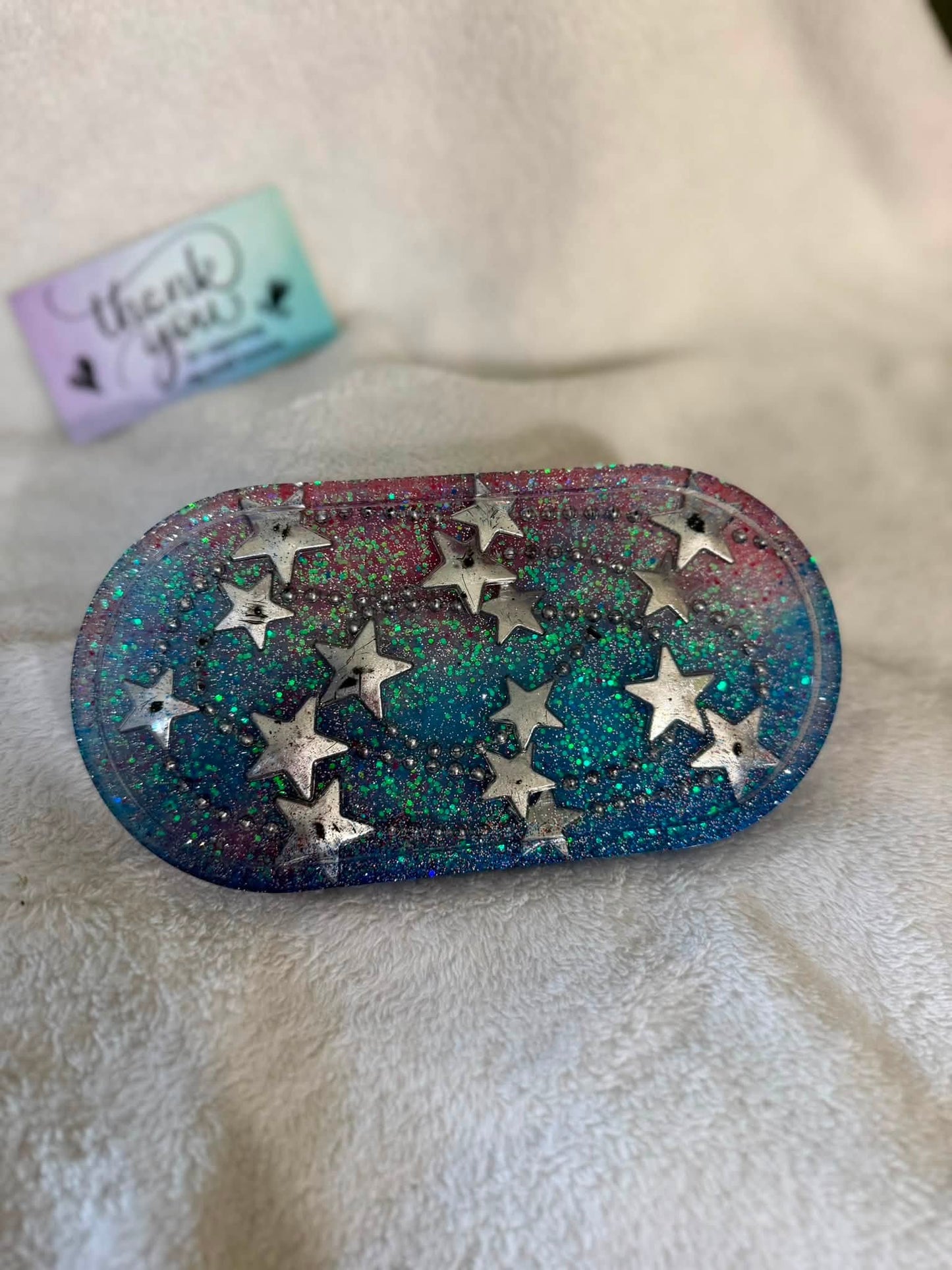 Small Oval Patriotic Holiday Trinket Tray