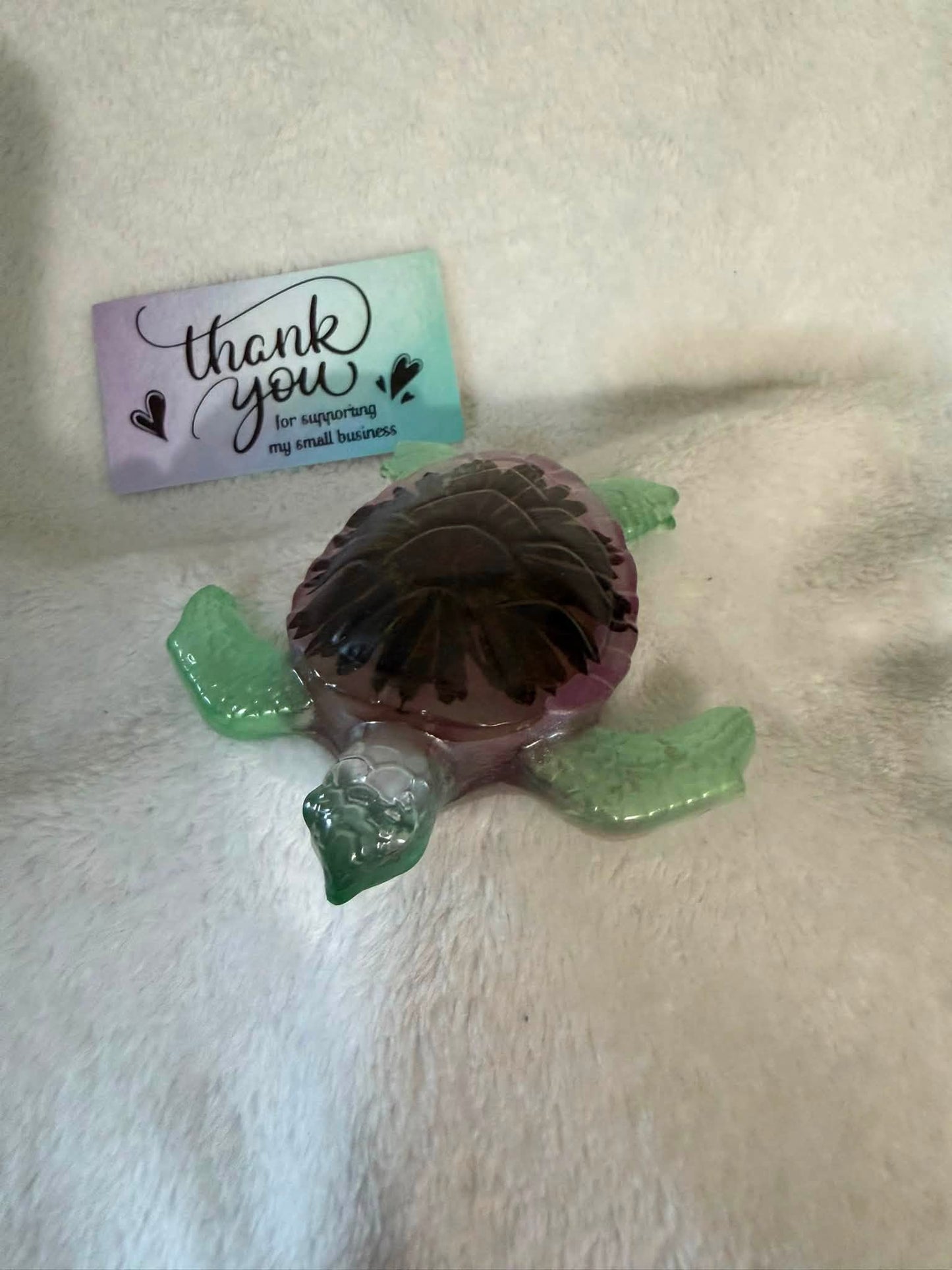 Sea Turtle figurine with a Black Eyed Susan