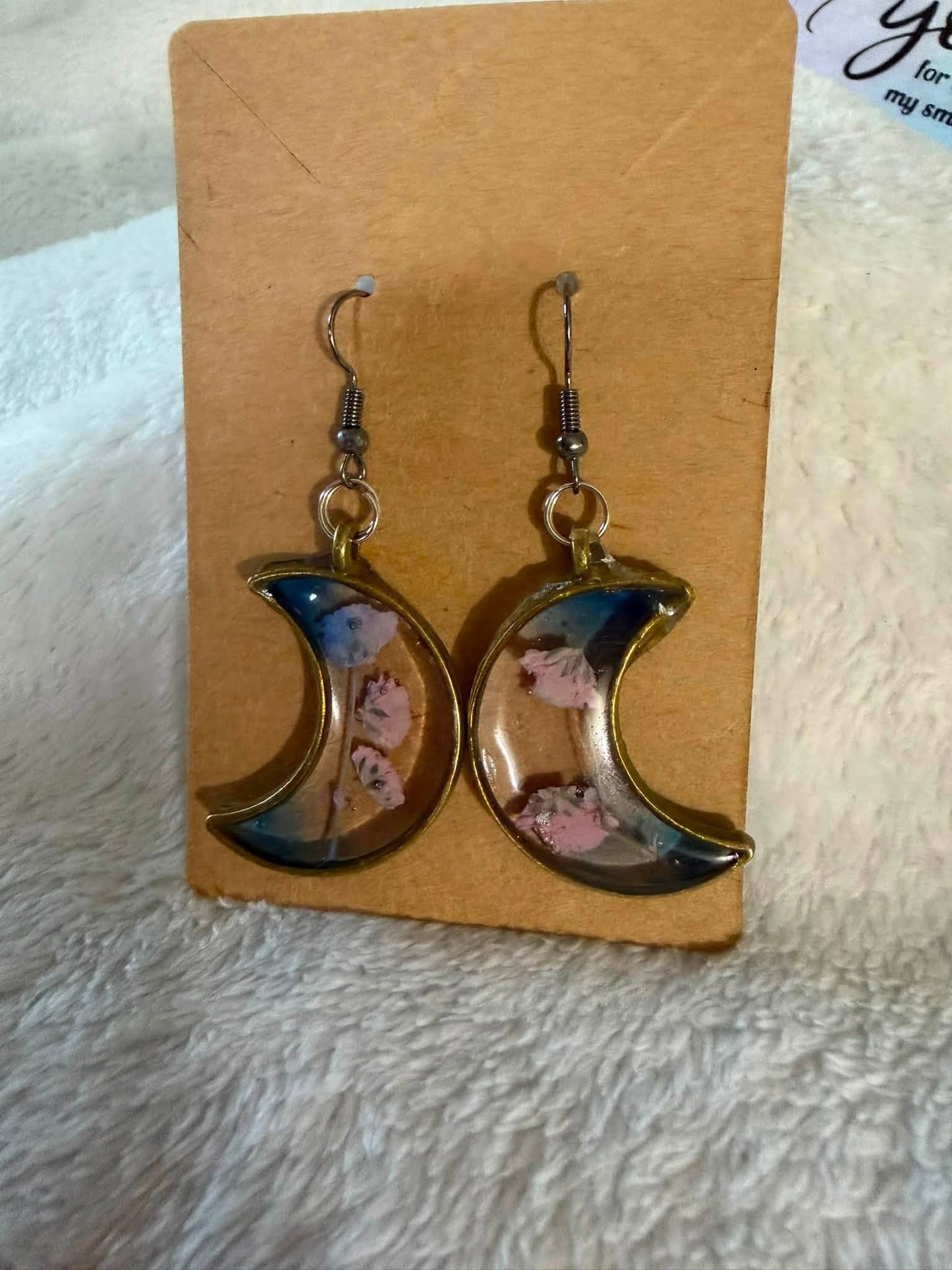 Cherry Blossom Moon Earrings
