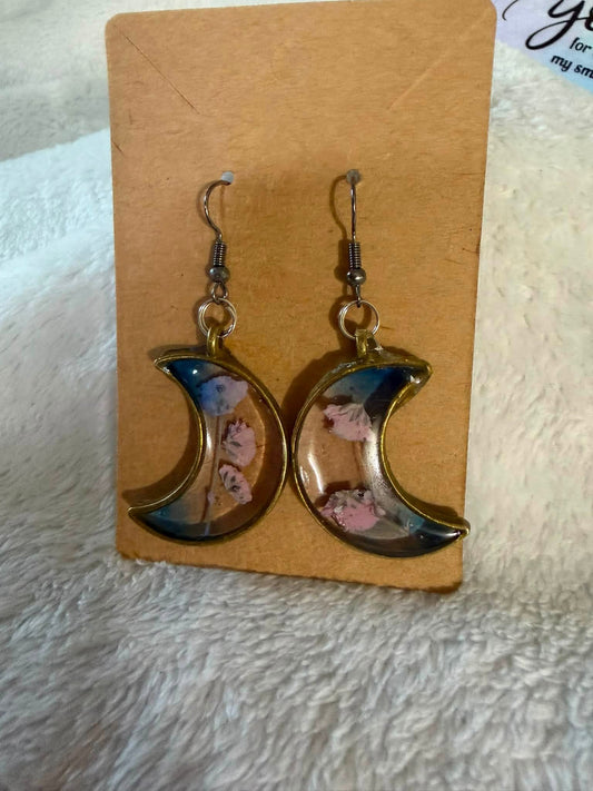 Cherry Blossom Moon Earrings