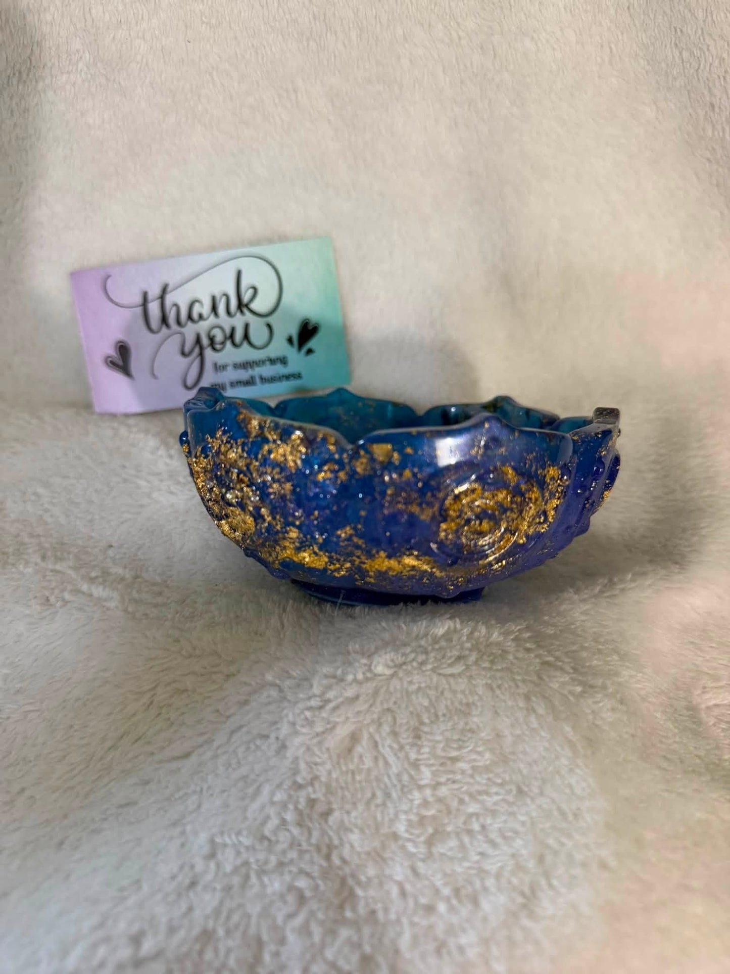 Blue & Gold Small Bowl