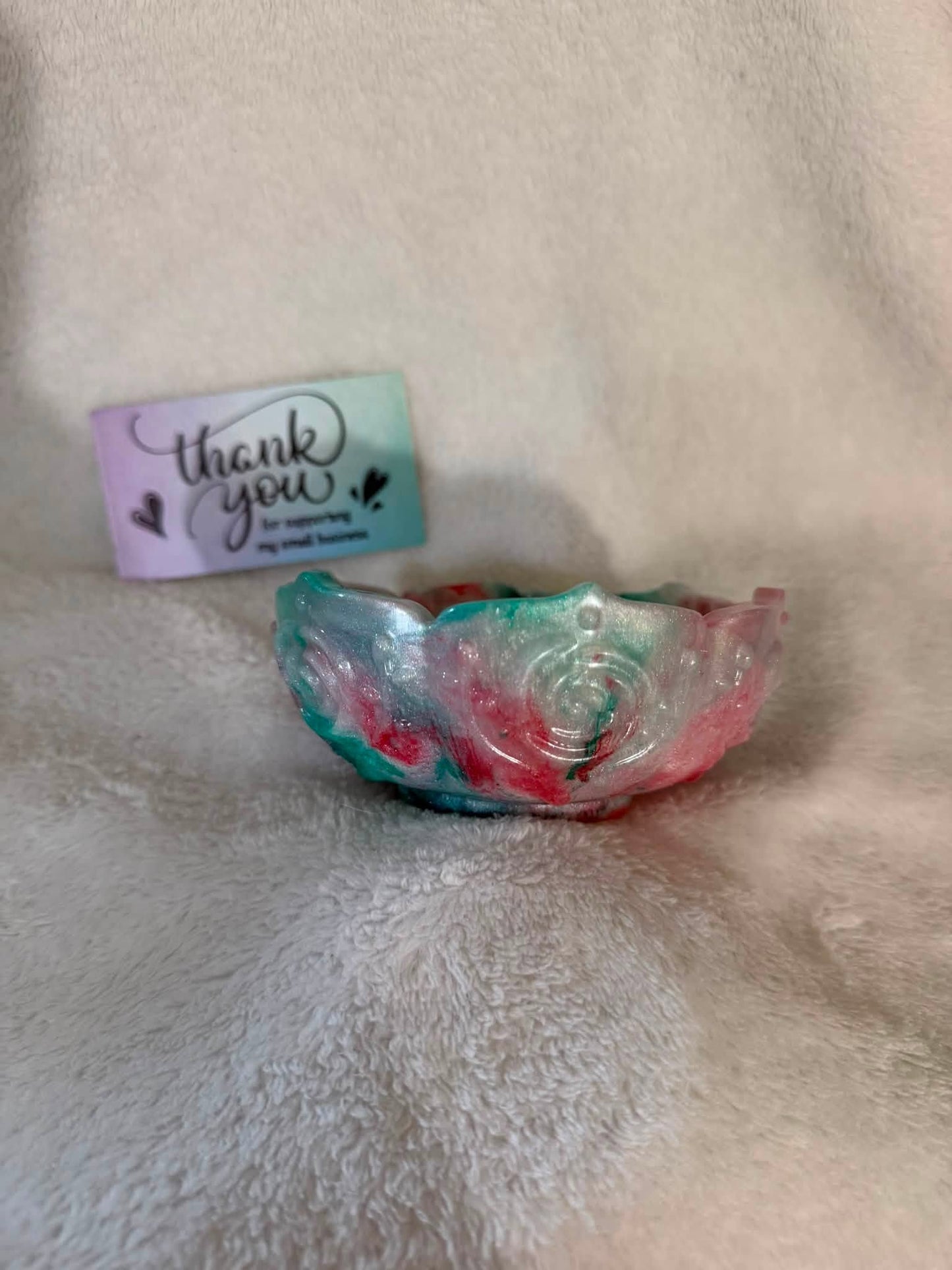 Small Christmas Rose Lotus Bowl