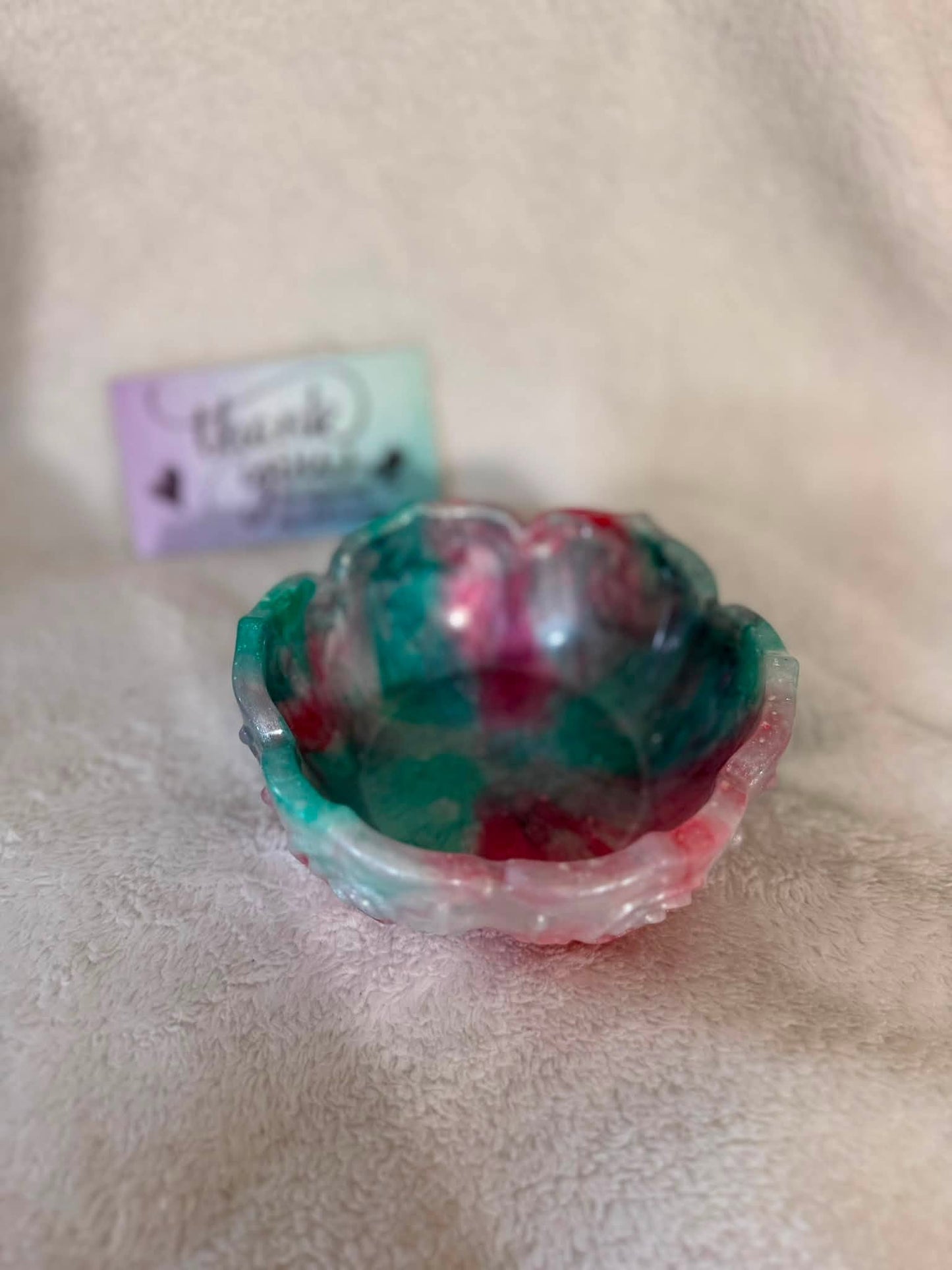 Small Christmas Rose Lotus Bowl