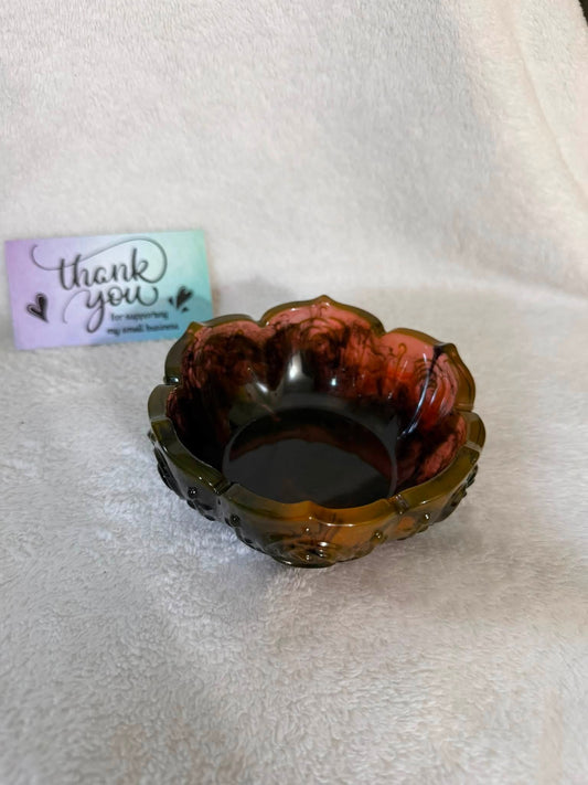 Small Halloween Rose Lotus Bowl