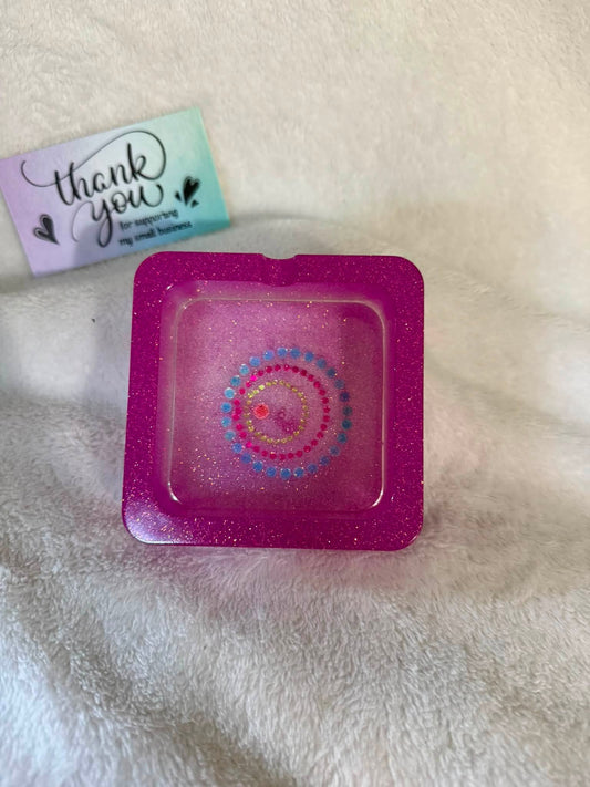 Pink Mandala Dot Art Ashtray