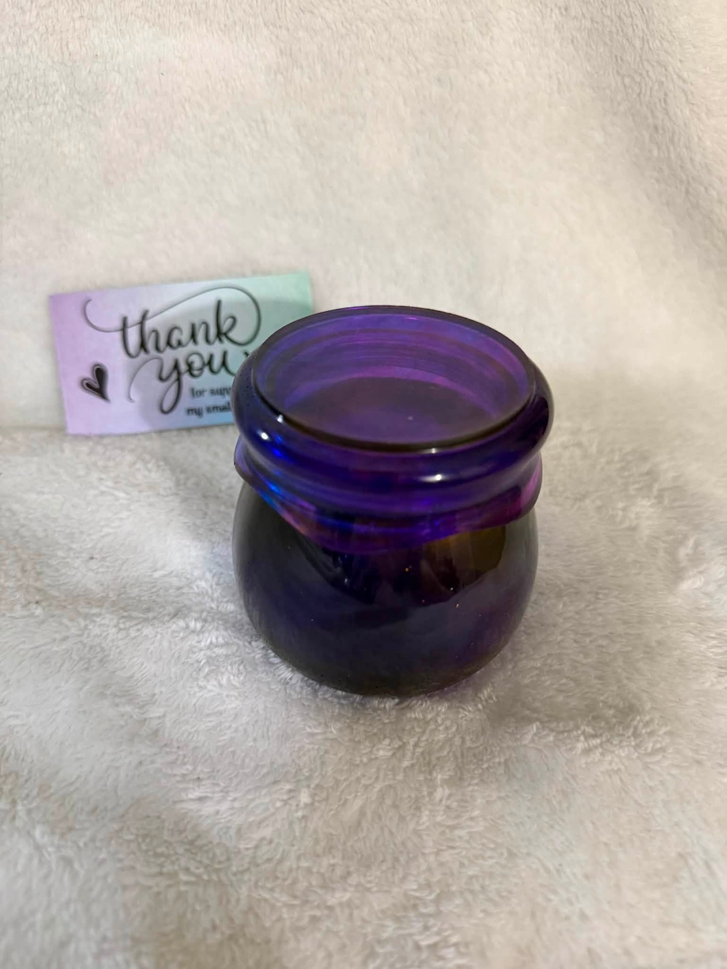 Purple & Pink Pudding Trinket Jar with Lid