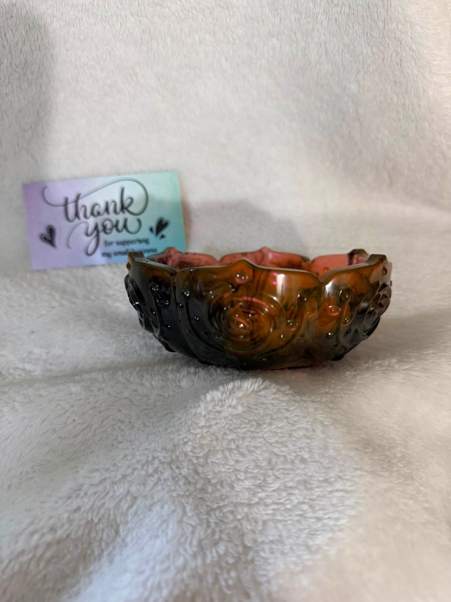 Small Halloween Rose Lotus Bowl