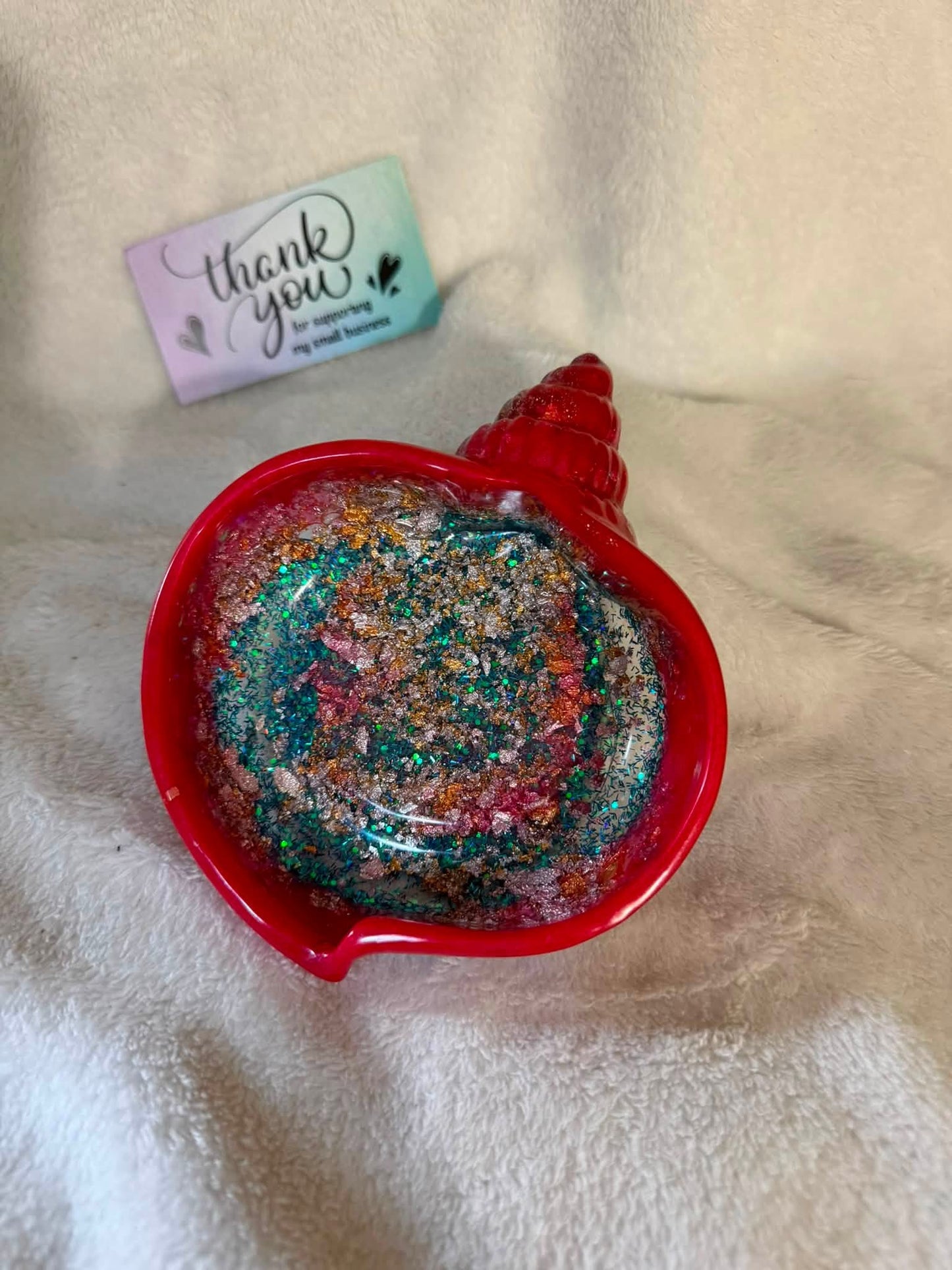 Holographic Conch Seashell Trinket Bowl