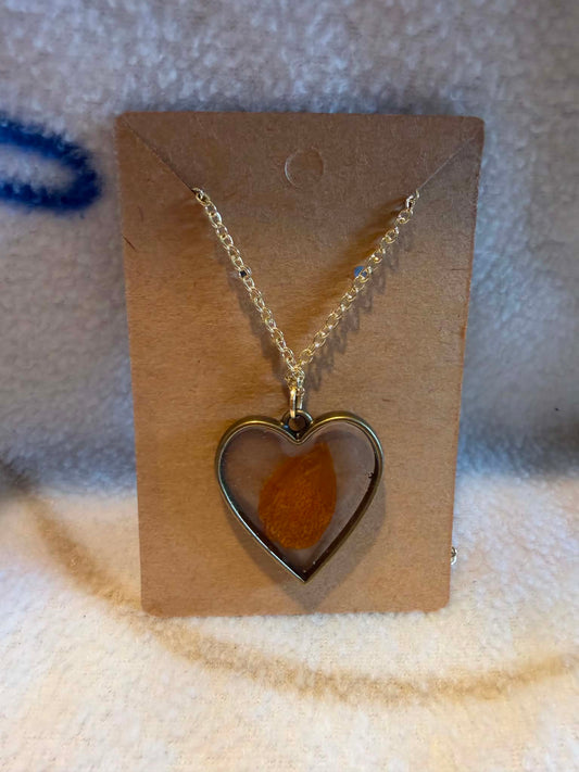 Vintage Gold-Tone Botanical Heart Locket Necklace