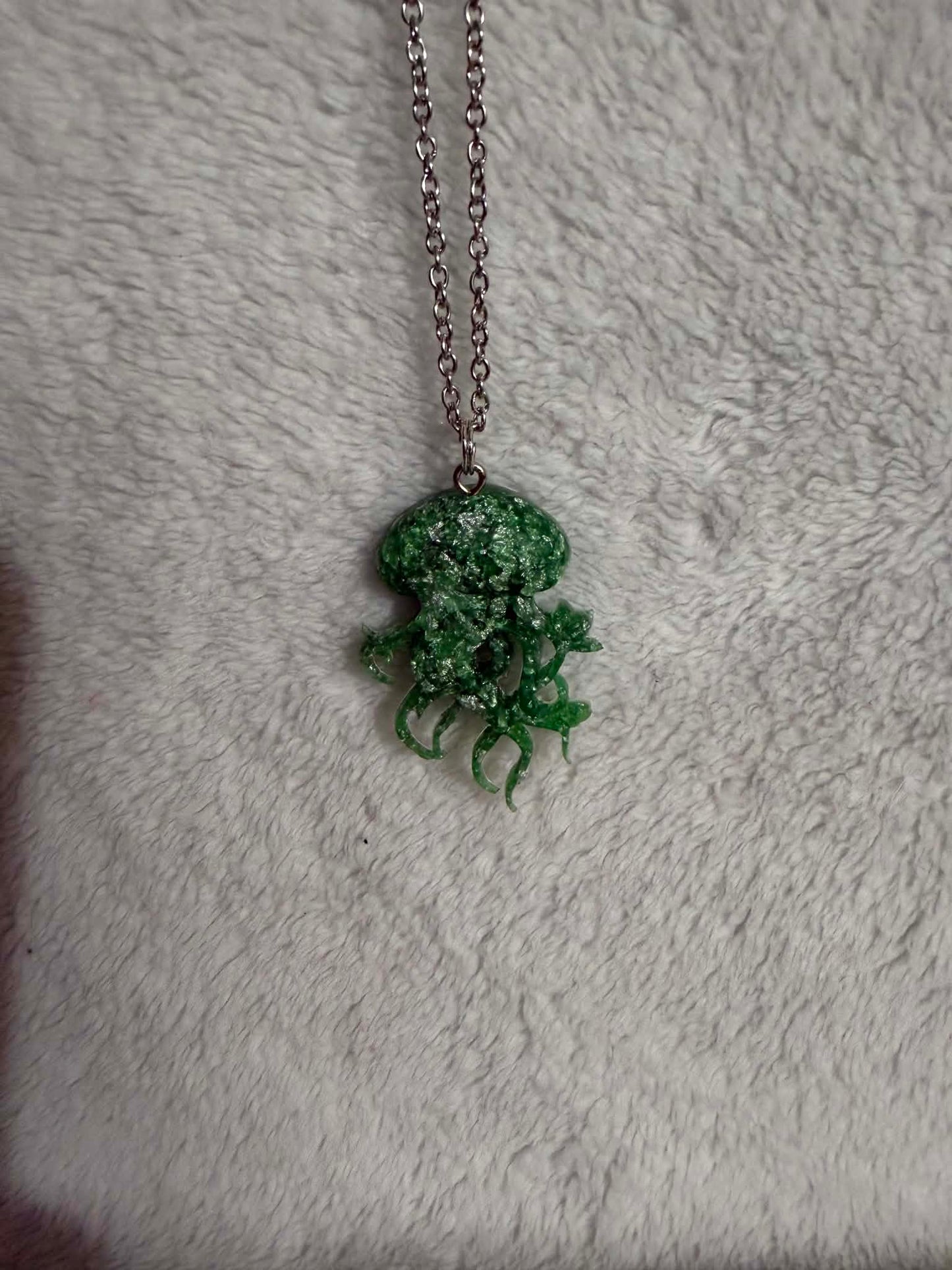 Ocean Shimmer Octopus Resin Necklace