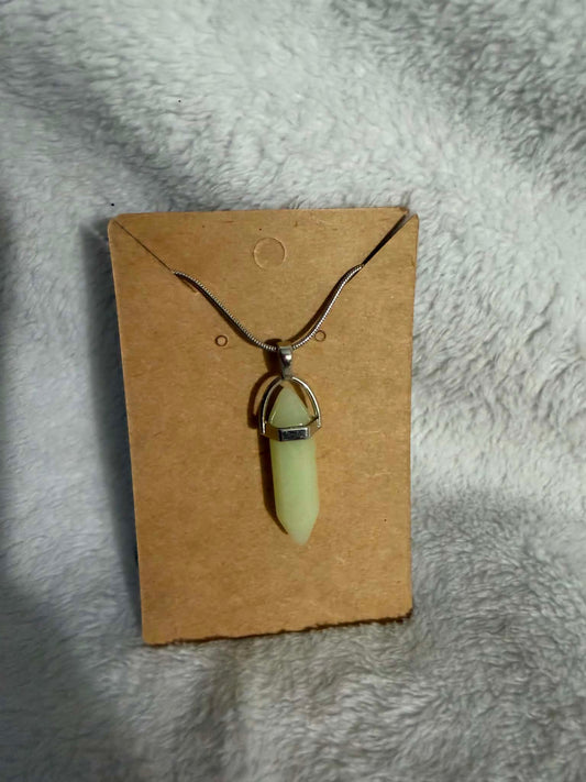 Glow-in-the-Dark Luminous Crystal Pendant Necklace